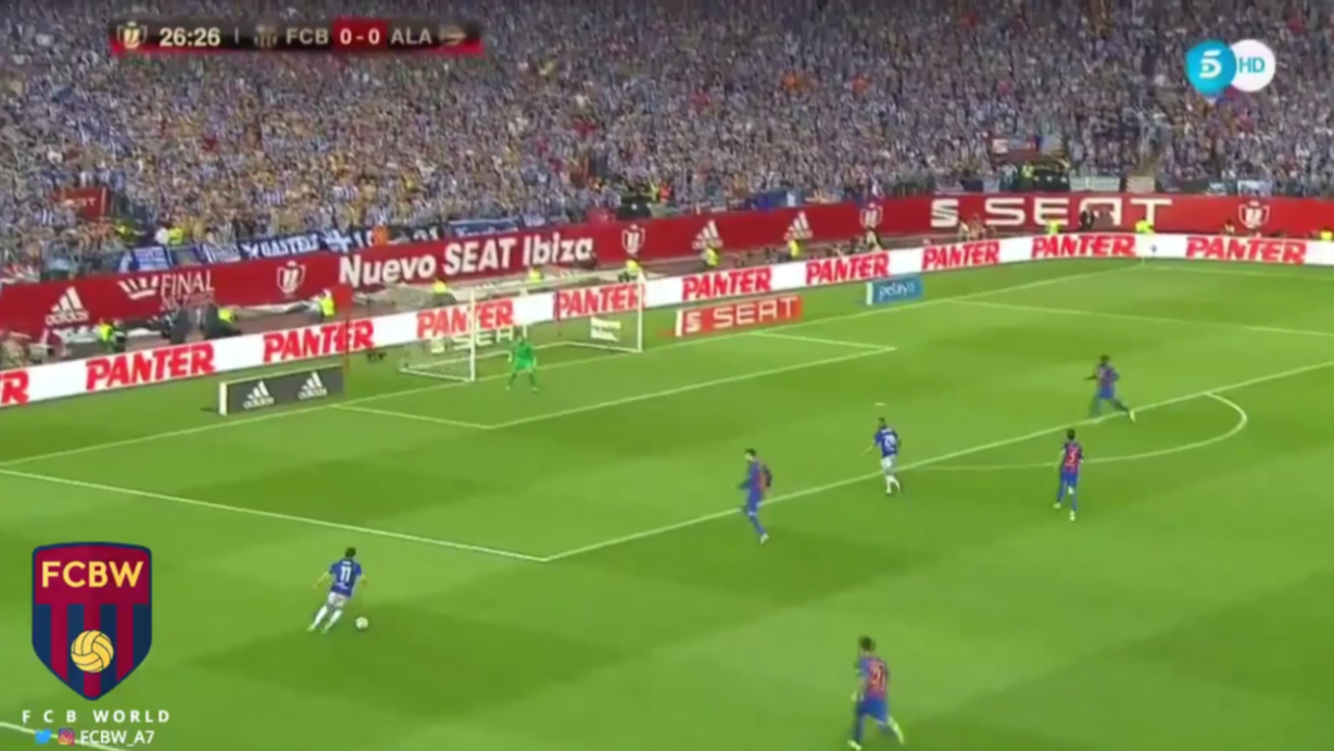 فيديو: شاهد الحظ يقف جانب برشلونة هذه المرة  الكرة تمشي على خط المرمى