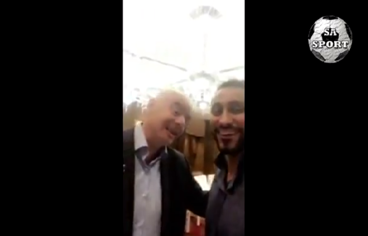 بالفيديو.. سامي الجابر مع رئيس الفيفا