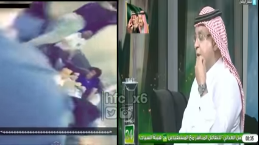 ‏بالفيديو..سعود الصرامي يجلد نصراوية‬⁩ بعد إحتفالهم بهدف اوراوا