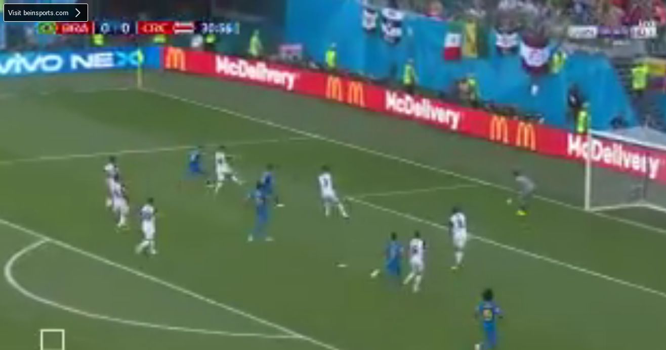 بالفيديو..فرصة هدف ضائع من منتخب البرازيل امام كوستاريكا