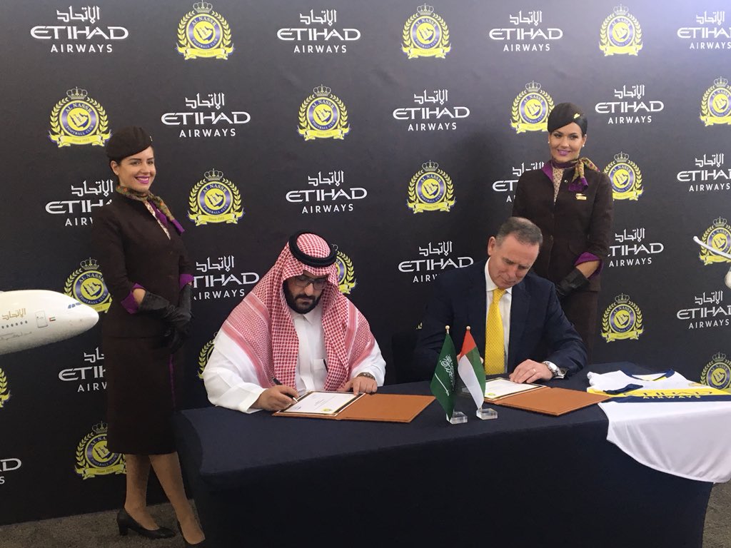رسمياً: النصر يوقع عقد الرعاية مع شركة الاتحاد للطيران