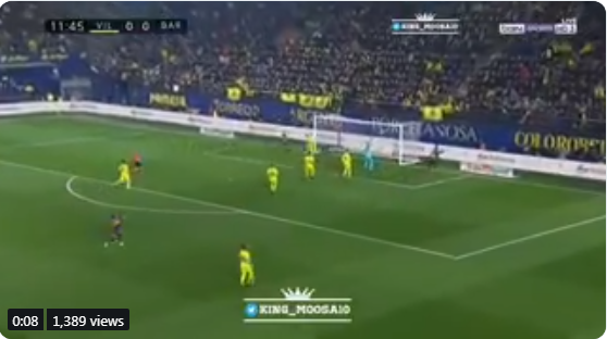 بالفيديو..برشلونة يسجل الهدف الأول في مرمى فياريال