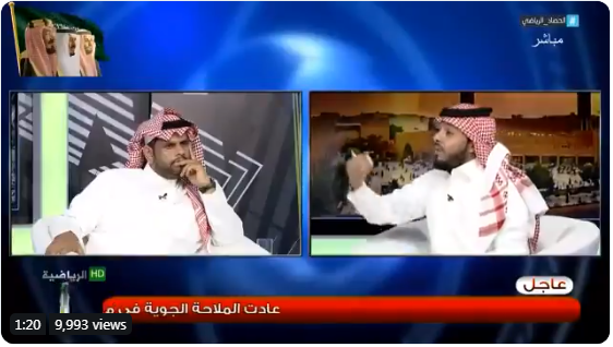 بالفيديو..عبدالكريم الحمد لـ المريسل : انت قزمت نادي النصر ككيان و رجال