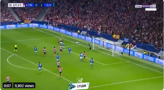 بالفيديو..اتلتيكو مدريد يسجل الهدف الأول في مرمى يوفنتوس