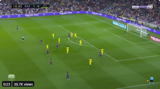 بالفيديو..لاعب برشلونة يضيف هدف رائع في مرمى فياريال