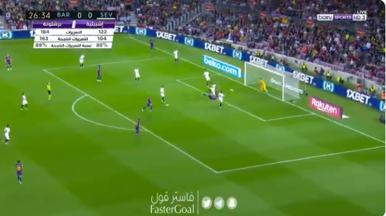 بالفيديو..سواريز يسجل الهدف الأول لـ"برشلونة" في مرمى إشبيلية