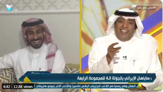 بالفيديو..العنزي لـ الفراج : "شفت النصر كيف يسعد ملايين"..ورد مفاجئ من الأخير