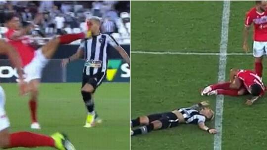 فيديو قاس.. شاهد: لاعب برازيلي يصدم منافسه بركلة أمامية عنيفة على وجهه